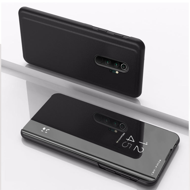 For Xiaomi Redmi 9 Plated Mirror Horizontal Flip Leather Case with Holder