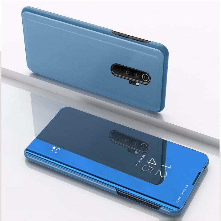 For Xiaomi Redmi 9 Plated Mirror Horizontal Flip Leather Case with Holder
