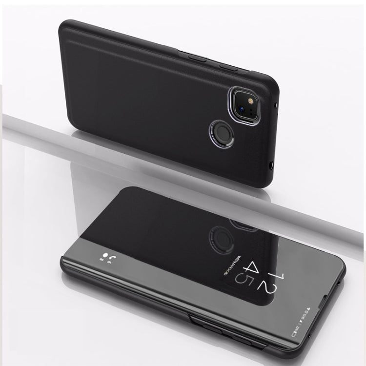 For Xiaomi Redmi 9C Plated Mirror Horizontal Flip Leather Case with Holder