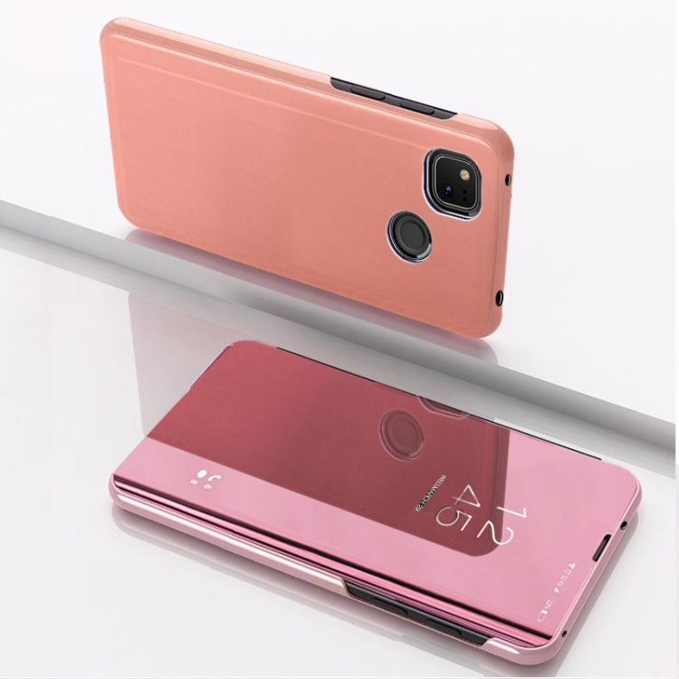 For Xiaomi Redmi 9C Plated Mirror Horizontal Flip Leather Case with Holder