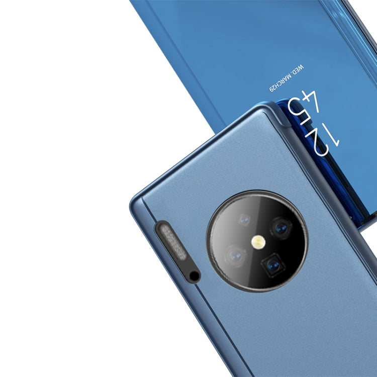 For Huawei Y9a 2020/Enjoy 20 Plus Plated Mirror Horizontal Flip Leather Case with Holder