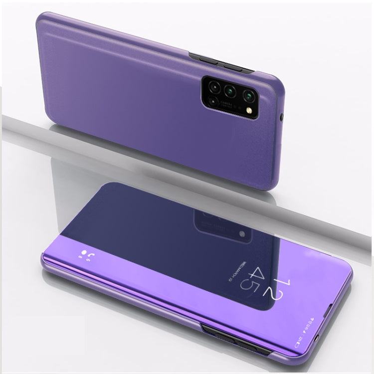 For OPPO Realme 7 Pro Plated Mirror Horizontal Flip Leather Case with Holder