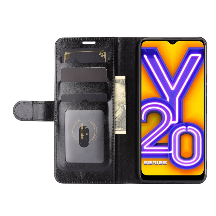 For vivo Y20 R64 Texture Single Horizontal Flip Protective Case with Holder & Card Slots & Wallet& Photo Frame