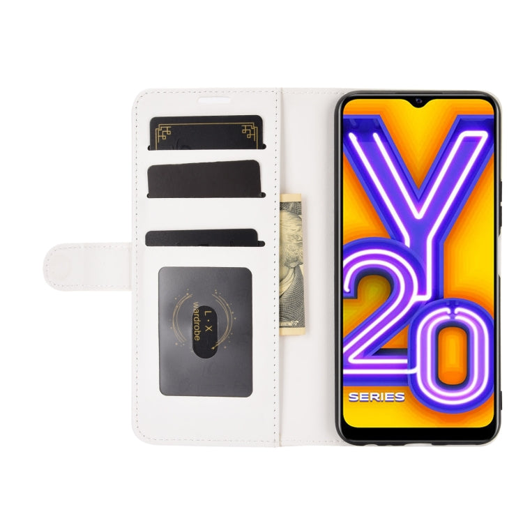 For vivo Y20 R64 Texture Single Horizontal Flip Protective Case with Holder & Card Slots & Wallet& Photo Frame