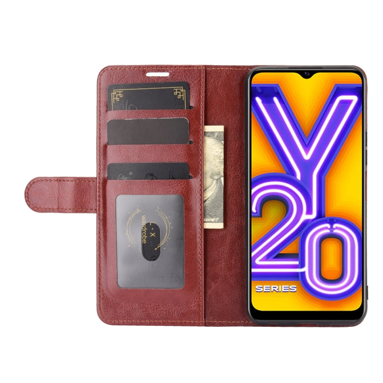 For vivo Y20 R64 Texture Single Horizontal Flip Protective Case with Holder & Card Slots & Wallet& Photo Frame