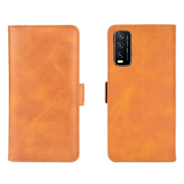 For VIVO Y20 Dual-side Magnetic Buckle Horizontal Flip Leather Case with Holder & Card Slots & Wallet
