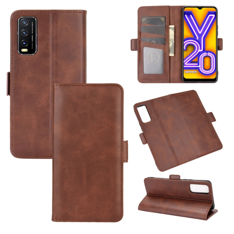For VIVO Y20 Dual-side Magnetic Buckle Horizontal Flip Leather Case with Holder & Card Slots & Wallet