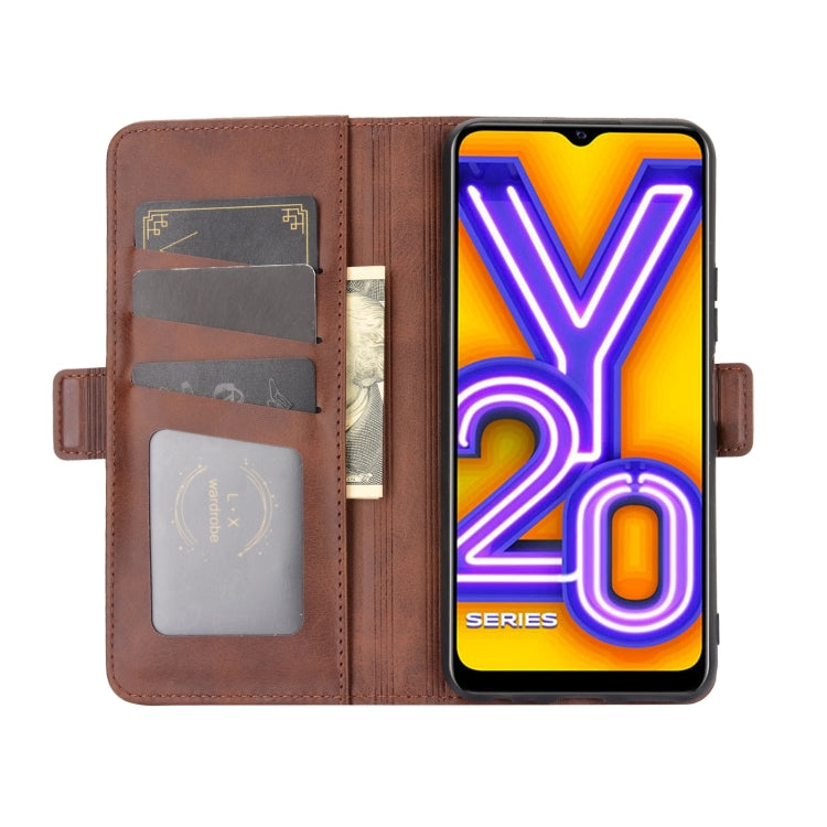For VIVO Y20 Dual-side Magnetic Buckle Horizontal Flip Leather Case with Holder & Card Slots & Wallet
