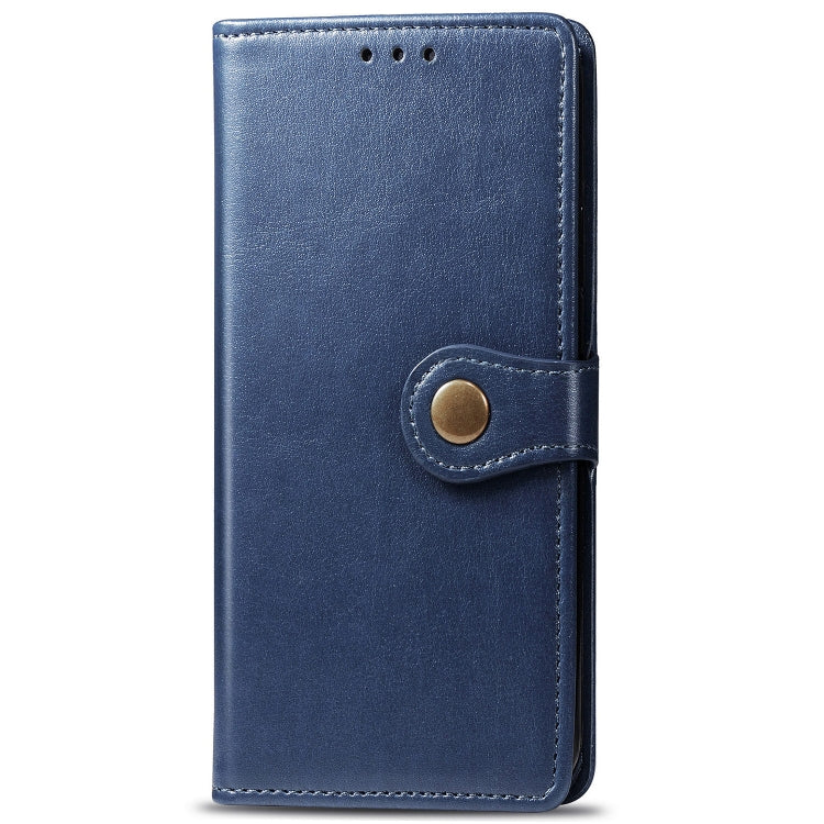 For Oppo Reno4 Pro 4G Retro Solid Color Leather Buckle Phone Case with Lanyard & Photo Frame & Card Slot & Wallet & Stand Function