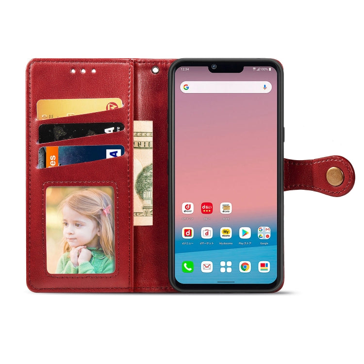 For LG Style3 L-41A Retro Solid Color Leather Buckle Phone Case with Lanyard & Photo Frame & Card Slot & Wallet & Stand Function