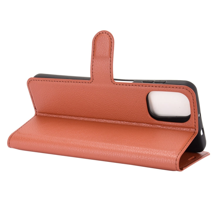 For Motorola Moto G9 Plus Litchi Texture Horizontal Flip Protective Case with Holder & Card Slots & Wallet