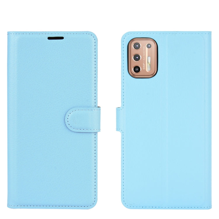 For Motorola Moto G9 Plus Litchi Texture Horizontal Flip Protective Case with Holder & Card Slots & Wallet