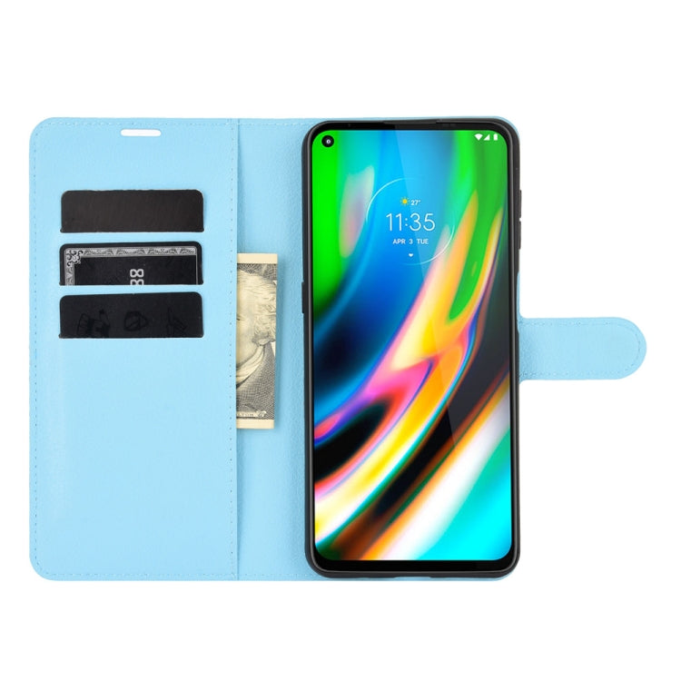 For Motorola Moto G9 Plus Litchi Texture Horizontal Flip Protective Case with Holder & Card Slots & Wallet