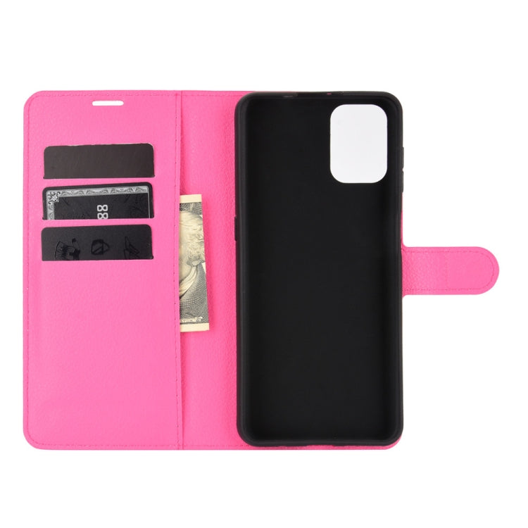 For Motorola Moto G9 Plus Litchi Texture Horizontal Flip Protective Case with Holder & Card Slots & Wallet