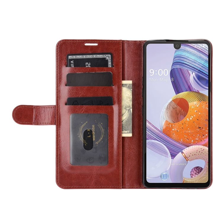For LG Stylo 6 R64 Texture Single Horizontal Flip Protective Case with Holder & Card Slots & Wallet& Photo Frame