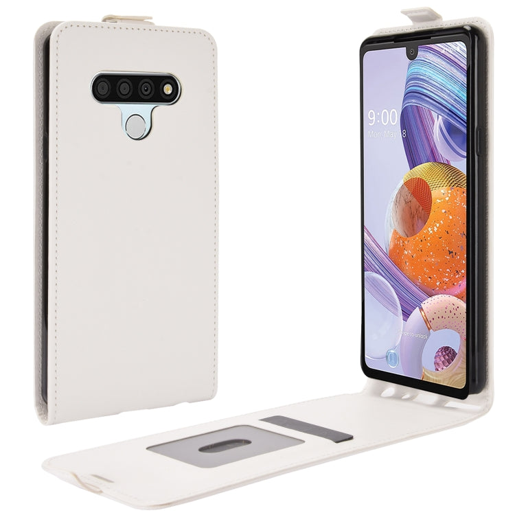 For LG Stylo 6 R64 Texture Single Vertical Flip Leather Protective Case with Card Slots & Photo Frame