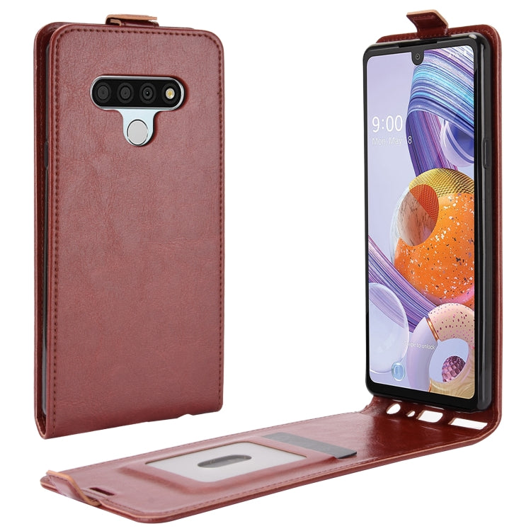 For LG Stylo 6 R64 Texture Single Vertical Flip Leather Protective Case with Card Slots & Photo Frame