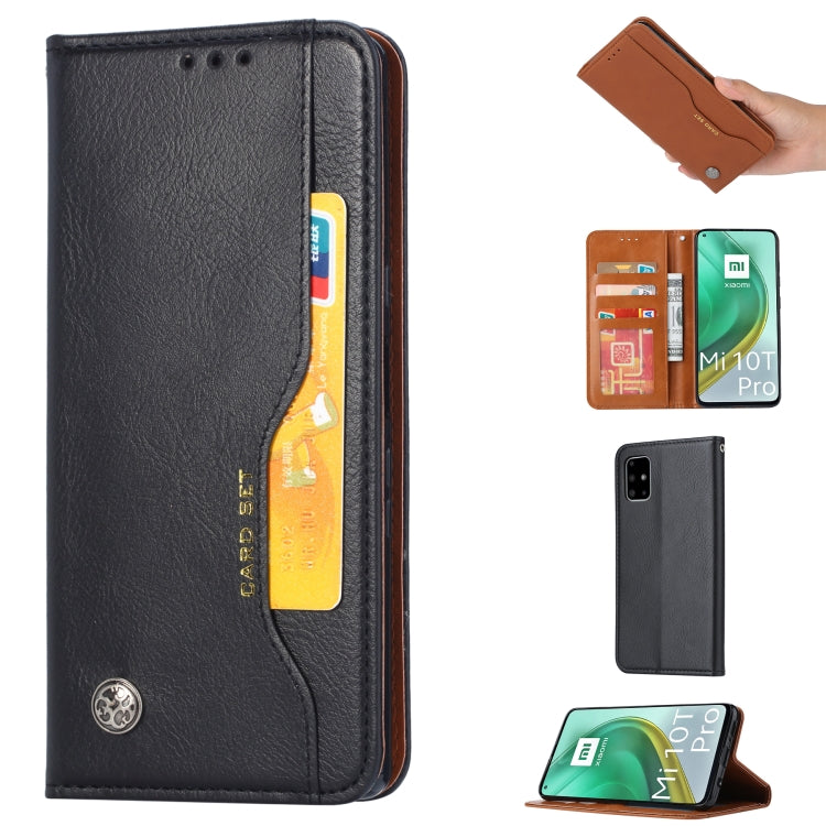 For Xiaomi Mi 10T / Mi 10T Pro Knead Skin Texture Horizontal Flip Leather Case with Photo Frame & Holder & Card Slots & Wallet