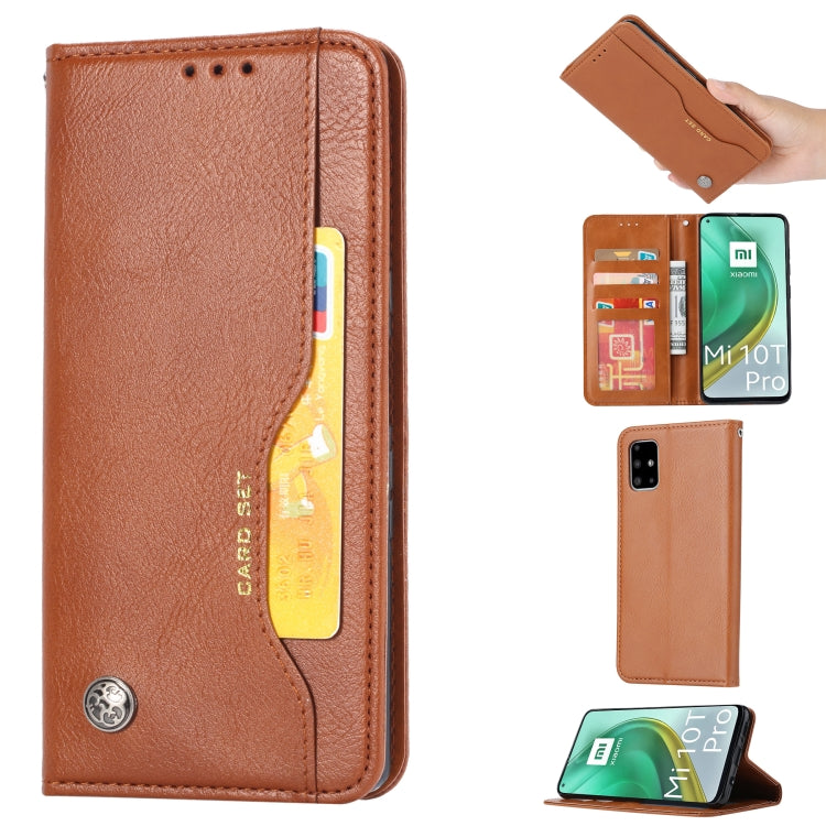 For Xiaomi Mi 10T / Mi 10T Pro Knead Skin Texture Horizontal Flip Leather Case with Photo Frame & Holder & Card Slots & Wallet
