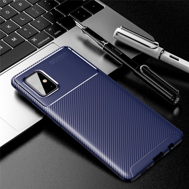 For OnePlus 8T Carbon Fiber Texture Shockproof TPU Case