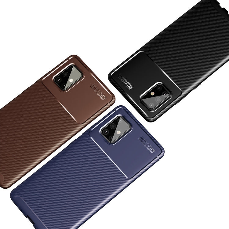 For OnePlus 8T Carbon Fiber Texture Shockproof TPU Case