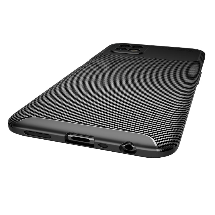 For Xiaomi Poco C3 Carbon Fiber Texture Shockproof TPU Case(Black)