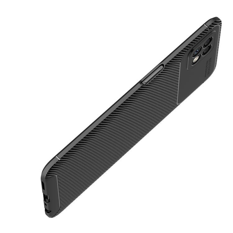 For OPPO Reno4 SE Carbon Fiber Texture Shockproof TPU Case(Brown)