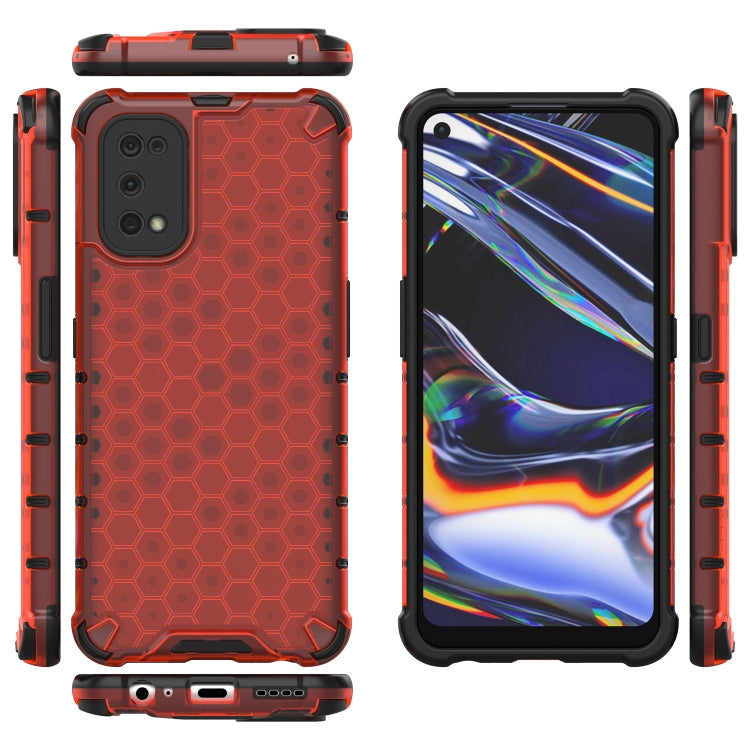 For OPPO Realme 7 Pro Shockproof Honeycomb PC + TPU Case