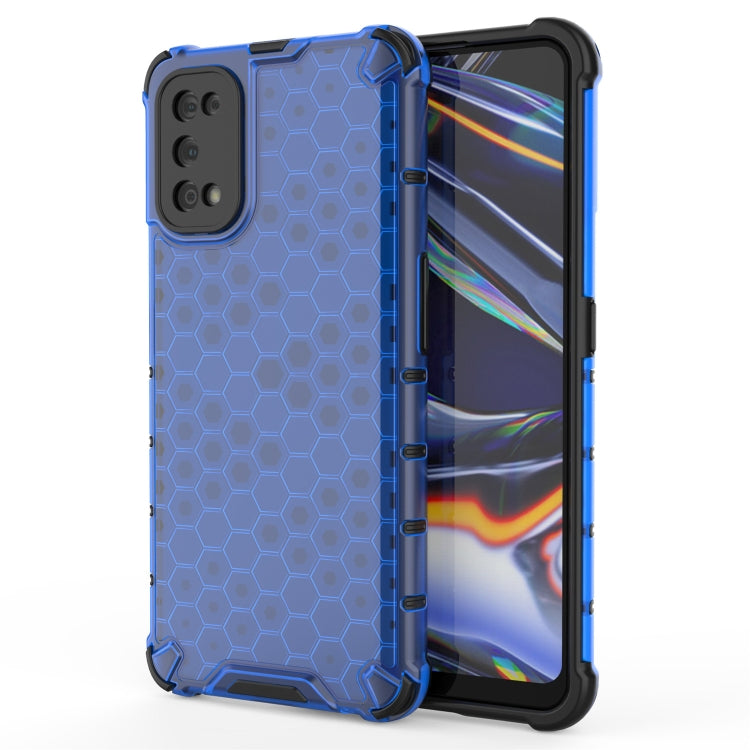 For OPPO Realme 7 Pro Shockproof Honeycomb PC + TPU Case