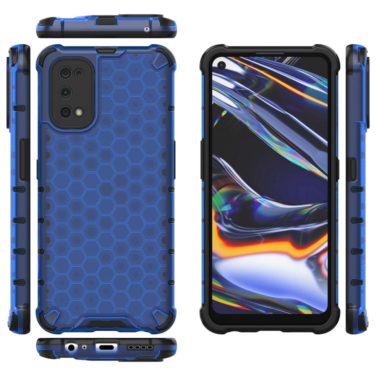 For OPPO Realme 7 Pro Shockproof Honeycomb PC + TPU Case