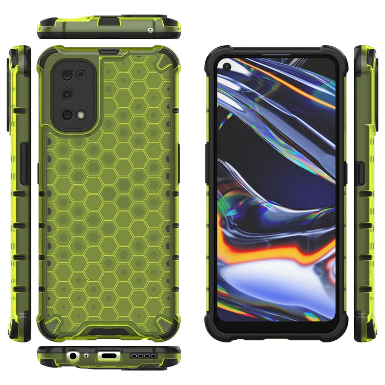 For OPPO Realme 7 Pro Shockproof Honeycomb PC + TPU Case