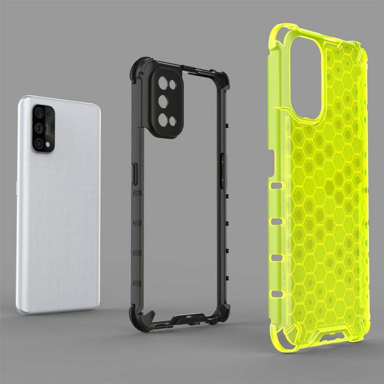 For OPPO Realme 7 Pro Shockproof Honeycomb PC + TPU Case
