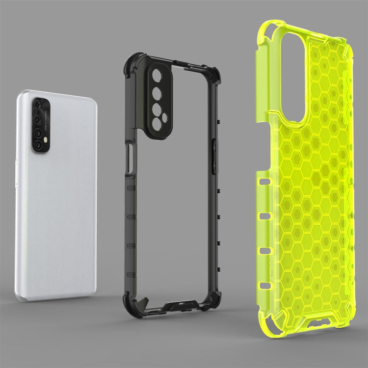 For OPPO Realme 7 Shockproof Honeycomb PC + TPU Case