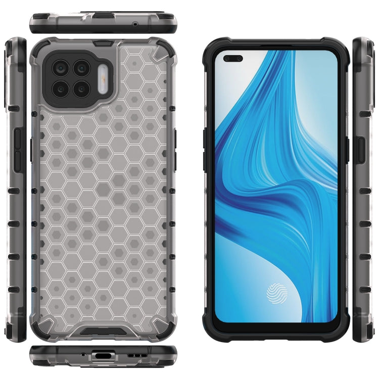 For OPPO F17 Shockproof Honeycomb PC + TPU Case