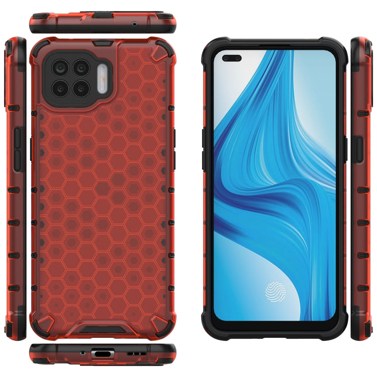For OPPO F17 Pro Shockproof Honeycomb PC + TPU Case