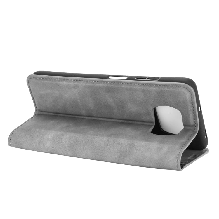 For Xiaomi Poco X3/X3 NFC Retro-skin Business Magnetic Suction Leather Case with Holder & Card Slots & Wallet