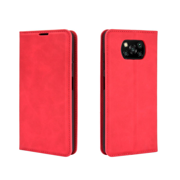 For Xiaomi Poco X3/X3 NFC Retro-skin Business Magnetic Suction Leather Case with Holder & Card Slots & Wallet