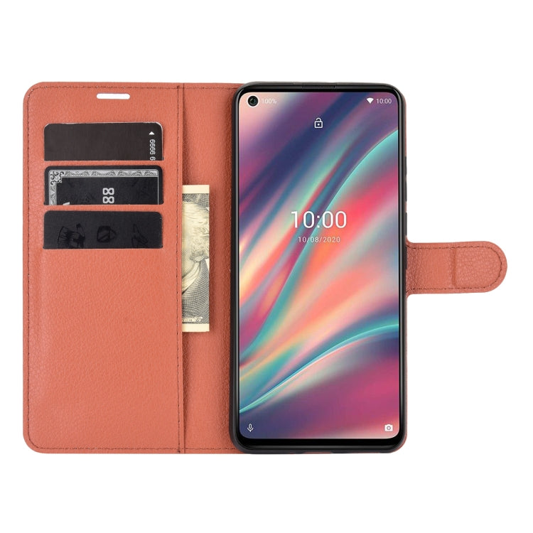 For WIKO View 5 Litchi Texture Horizontal Flip Protective Case with Holder & Card Slots & Wallet