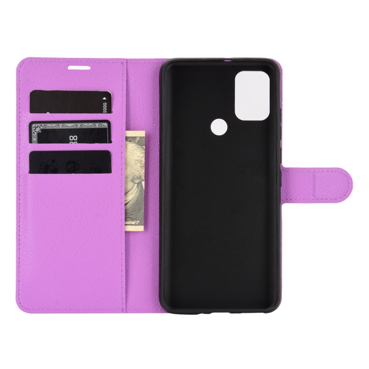 For WIKO View 5 Litchi Texture Horizontal Flip Protective Case with Holder & Card Slots & Wallet
