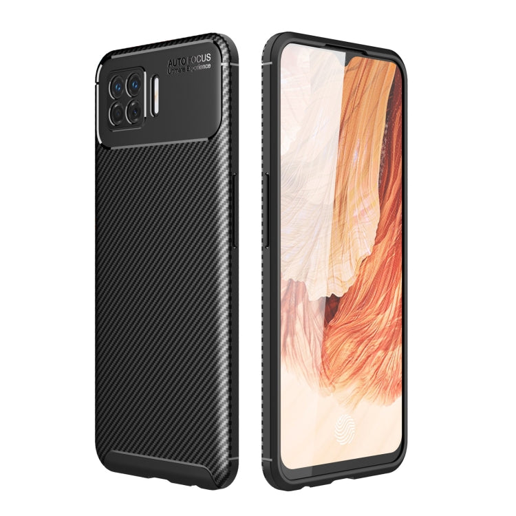 For OPPO F17 Carbon Fiber Texture Shockproof TPU Case