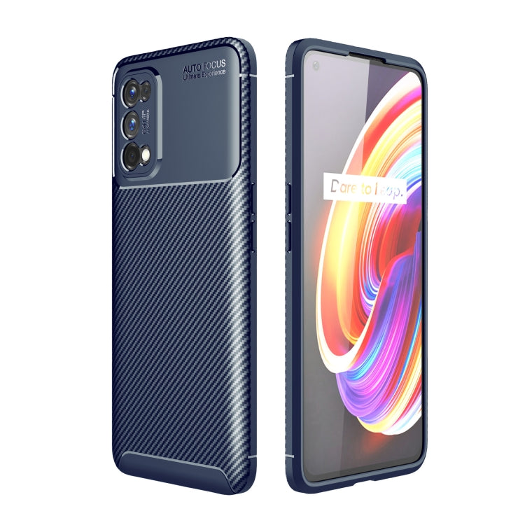 For OPPO Realme 7 Pro Carbon Fiber Texture Shockproof TPU Case