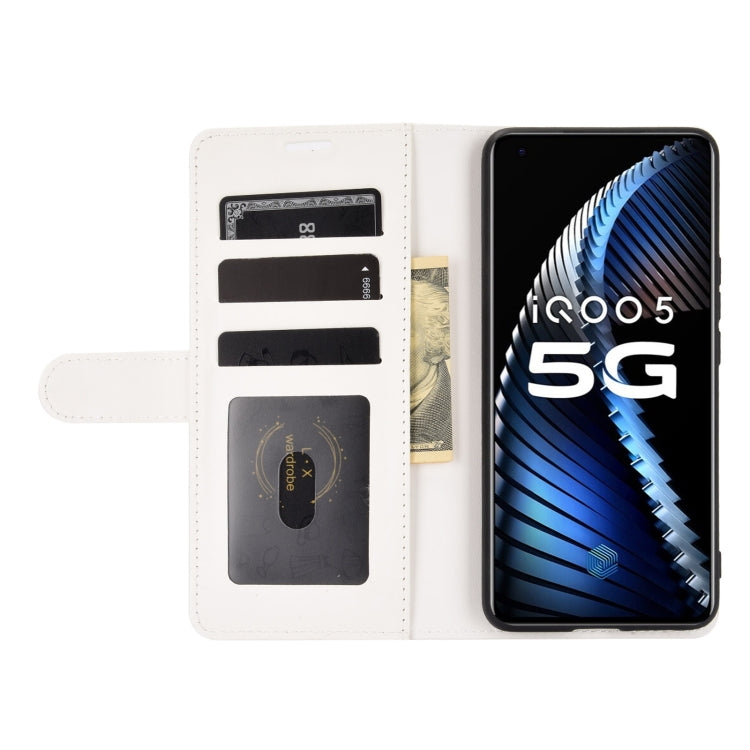 For vivo iQOO 5 5G R64 Texture Single Horizontal Flip Protective Case with Holder & Card Slots & Wallet& Photo Frame