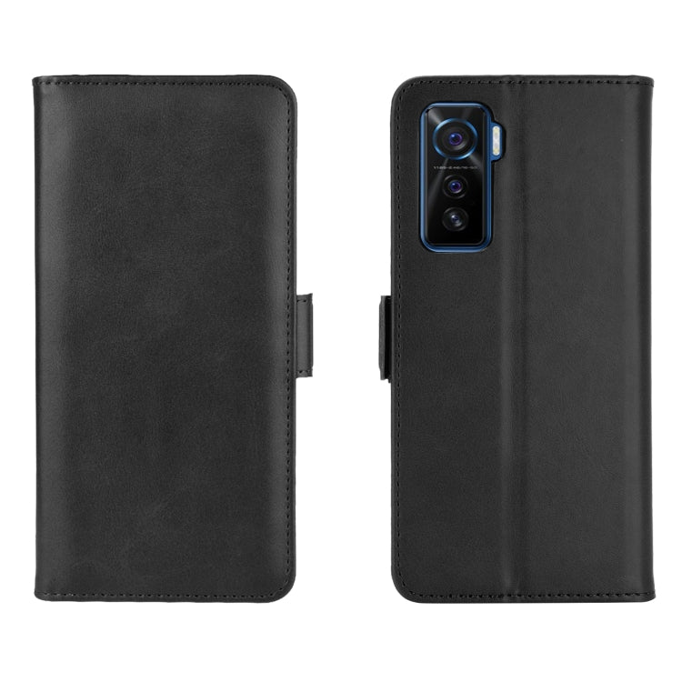 For vivo iQOO 5 5G Dual-side Magnetic Buckle Horizontal Flip Leather Case with Holder & Card Slots & Wallet
