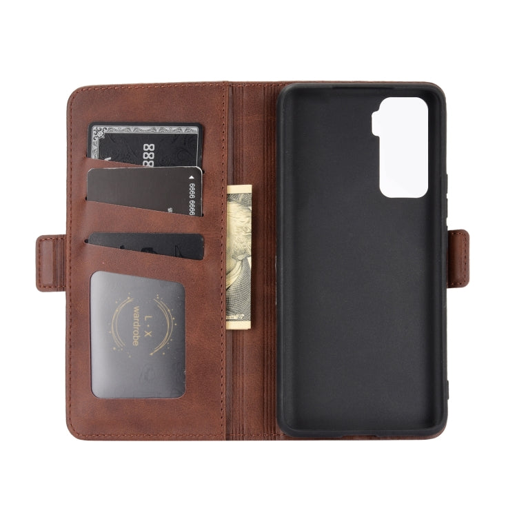 For vivo iQOO 5 5G Dual-side Magnetic Buckle Horizontal Flip Leather Case with Holder & Card Slots & Wallet