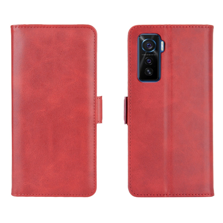 For vivo iQOO 5 5G Dual-side Magnetic Buckle Horizontal Flip Leather Case with Holder & Card Slots & Wallet