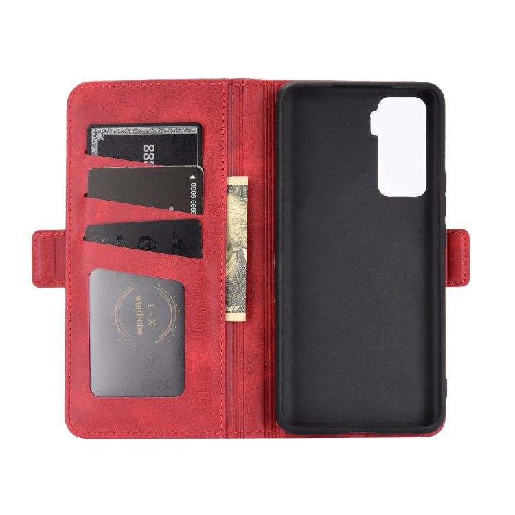 For vivo iQOO 5 5G Dual-side Magnetic Buckle Horizontal Flip Leather Case with Holder & Card Slots & Wallet