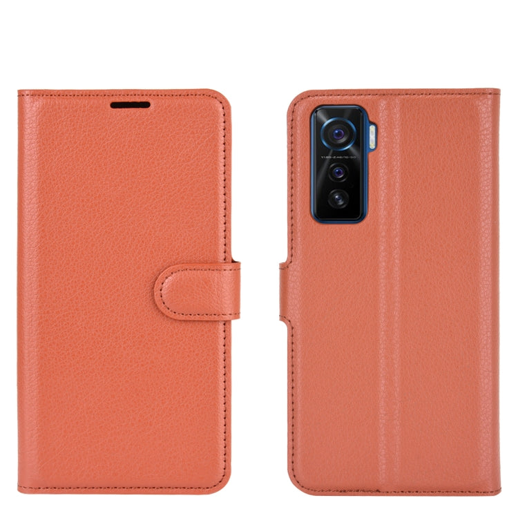 For vivo iQOO 5 5G Litchi Texture Horizontal Flip Protective Case with Holder & Card Slots & Wallet