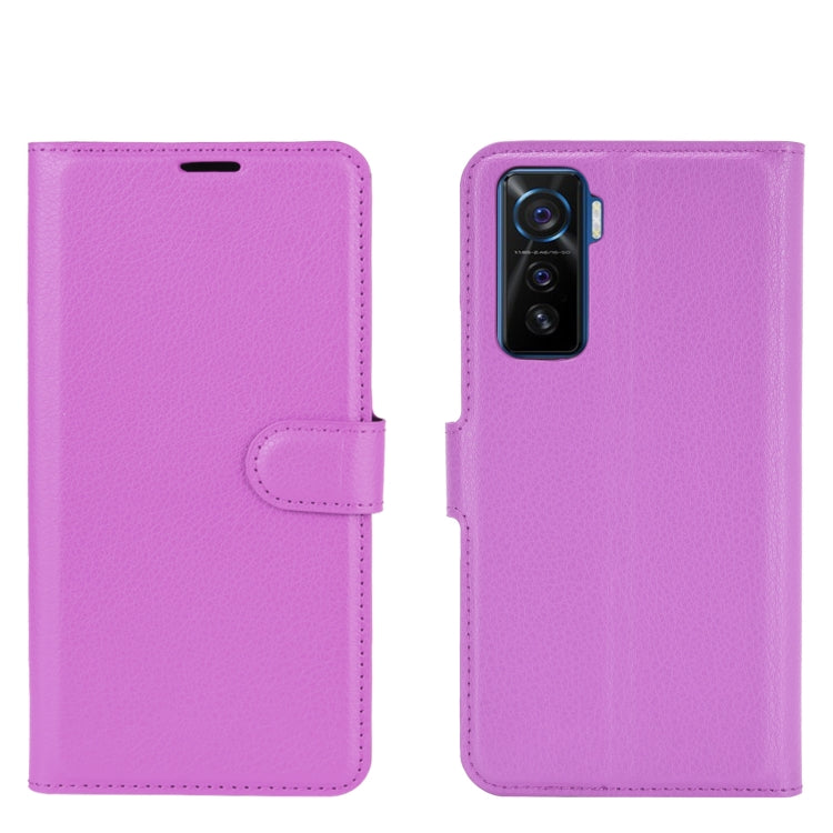 For vivo iQOO 5 5G Litchi Texture Horizontal Flip Protective Case with Holder & Card Slots & Wallet