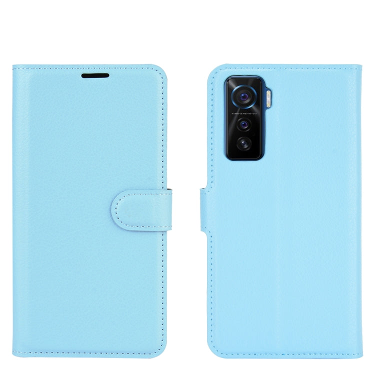 For vivo iQOO 5 5G Litchi Texture Horizontal Flip Protective Case with Holder & Card Slots & Wallet