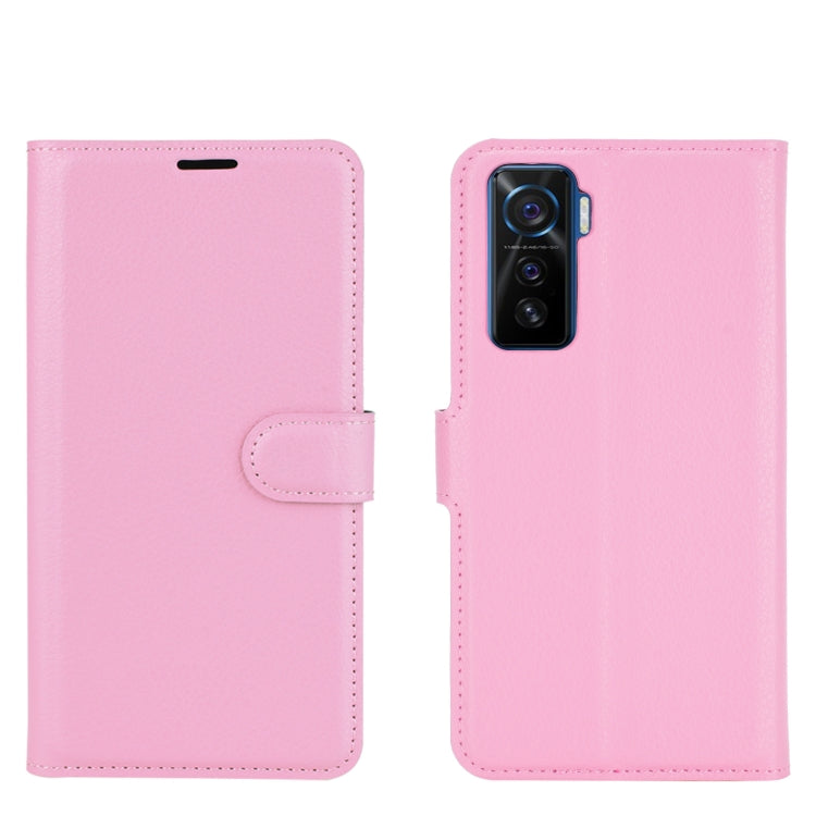 For vivo iQOO 5 5G Litchi Texture Horizontal Flip Protective Case with Holder & Card Slots & Wallet